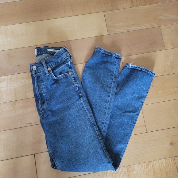 Citizens of Humanity Charlotte Skinny Jeans 25 Frayed Hem Medium Wash Denim - Picture 2 of 7